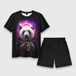 Мужской костюм с шортами 3D Panda Cosmonaut