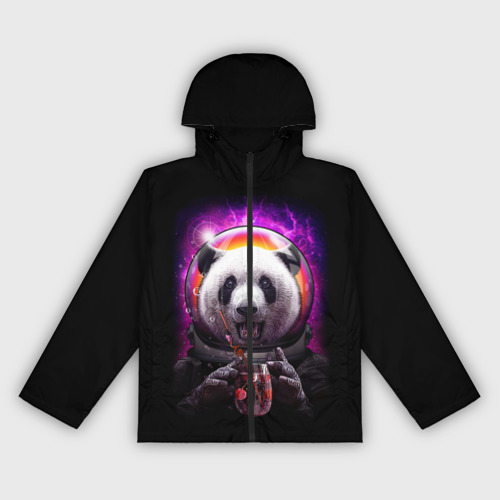 Женская ветровка 3D Panda Cosmonaut, цвет черный