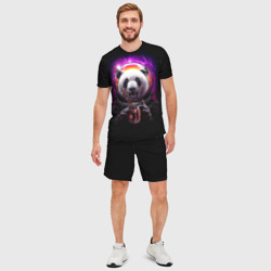 Мужской костюм с шортами 3D Panda Cosmonaut - фото 2