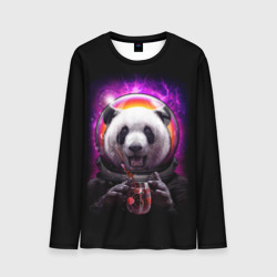 Мужской лонгслив 3D Panda Cosmonaut