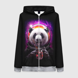Женская толстовка 3D на молнии Panda Cosmonaut