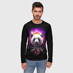 Мужской лонгслив 3D Panda Cosmonaut - фото 2