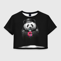 Женская футболка Crop-top 3D Donut Panda