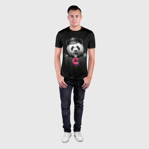 Мужская футболка 3D Slim Donut Panda, цвет 3D печать - фото 4