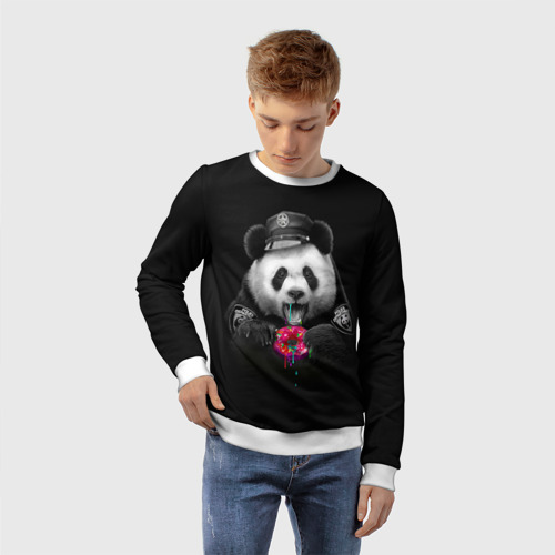 Детский свитшот 3D Donut Panda - фото 3