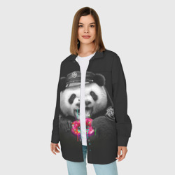 Женская рубашка oversize 3D Donut Panda - фото 2