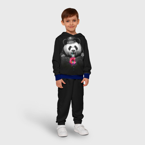 Детский костюм с толстовкой 3D Donut Panda, цвет синий - фото 3