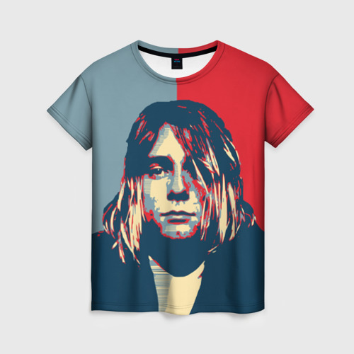 Женская футболка 3D Kurt Cobain, цвет 3D печать