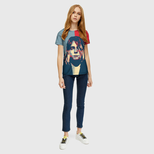 Женская футболка 3D Kurt Cobain, цвет 3D печать - фото 5