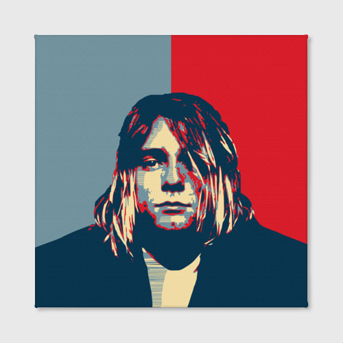 Холст квадратный Kurt Cobain, цвет 3D печать - фото 2