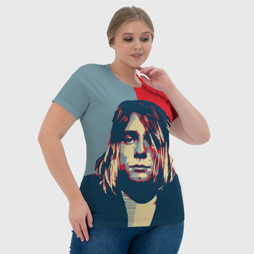 Женская футболка 3D Kurt Cobain, цвет 3D печать - фото 6