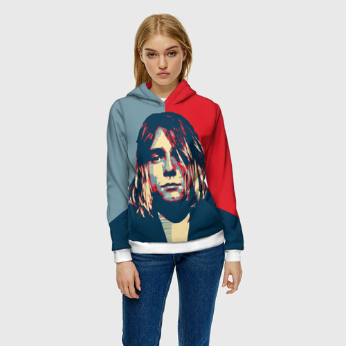 Женская толстовка 3D Kurt Cobain, цвет 3D печать - фото 3