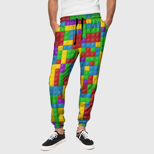 Мужские брюки 3D Лего, цвет 3D печать - фото 4