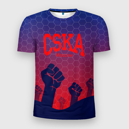 Мужская футболка 3D Slim CSKA Msk, цвет 3D печать
