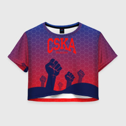 Женская футболка Crop-top 3D CSKA Msk