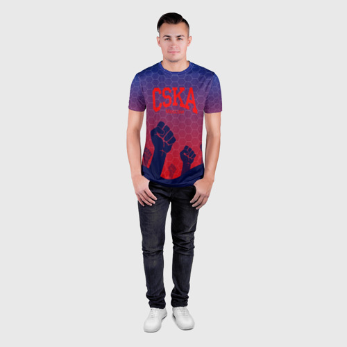 Мужская футболка 3D Slim CSKA Msk, цвет 3D печать - фото 4