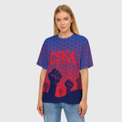 Женская футболка oversize 3D CSKA Msk - фото 2