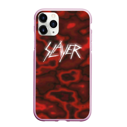 Чехол для iPhone 11 Pro Max матовый Slayer texture, цвет розовый