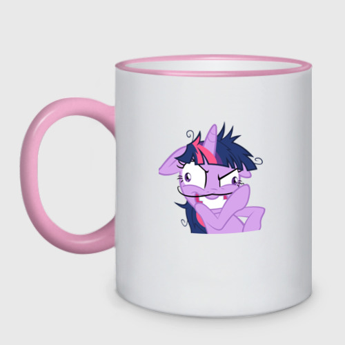 Кружка двухцветная Little pony, цвет Кант розовый