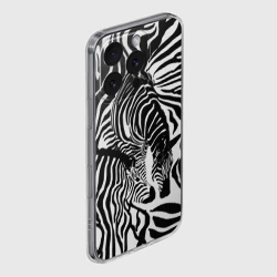 Чехол для iPhone 16 Pro Max силиконовый с защитой камеры Зебра черно-белая графика - фото 2