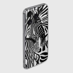Чехол для iPhone 15 Pro Max силиконовый с защитой камеры Зебра черно-белая графика - фото 2