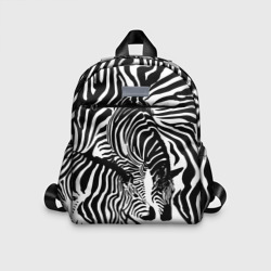 Детский рюкзак 3D Зебра черно-белая графика