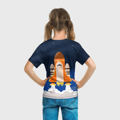 Детская футболка 3D Космический корабль, цвет 3D печать - фото 6