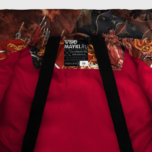 Зимняя куртка для девочек 3D Александр Невский, цвет красный - фото 7