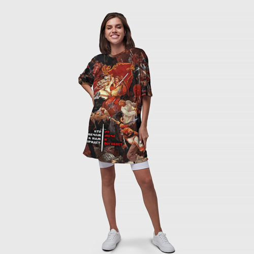 Платье-футболка 3D Александр Невский, цвет 3D печать - фото 5