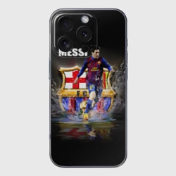 Чехол для iPhone 16 Pro Max силиконовый с защитой камеры Месси