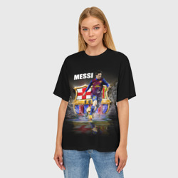 Женская футболка oversize 3D Месси - фото 2