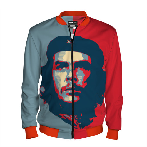 Мужской бомбер 3D Che Guevara, цвет красный