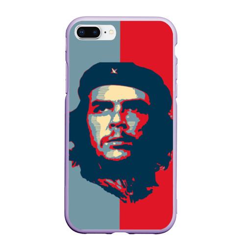 Чехол для iPhone 7Plus/8 Plus матовый Che Guevara, цвет светло-сиреневый