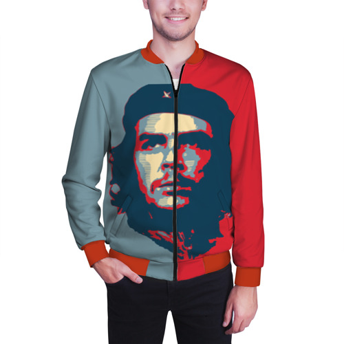 Мужской бомбер 3D Che Guevara, цвет красный - фото 3