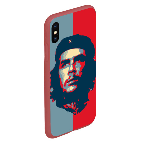 Чехол для iPhone XS Max матовый Che Guevara, цвет красный - фото 3