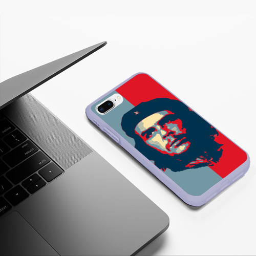 Чехол для iPhone 7Plus/8 Plus матовый Che Guevara, цвет светло-сиреневый - фото 5