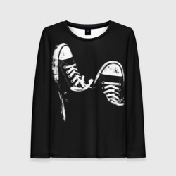Женский лонгслив 3D Кеды