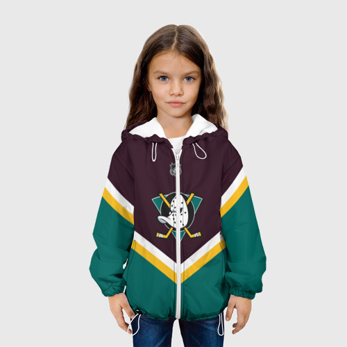 Детская куртка 3D с принтом Anaheim Ducks, вид сбоку #3