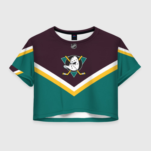 Женская футболка Crop-top 3D Anaheim Ducks