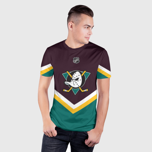 Мужская футболка 3D Slim Anaheim Ducks, цвет 3D печать - фото 3