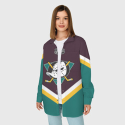 Женская рубашка oversize 3D Anaheim Ducks - фото 2