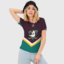 Женская футболка 3D Slim Anaheim Ducks - фото 2