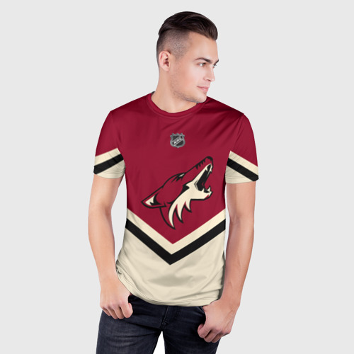 Мужская футболка 3D Slim Arizona Coyotes, цвет 3D печать - фото 3