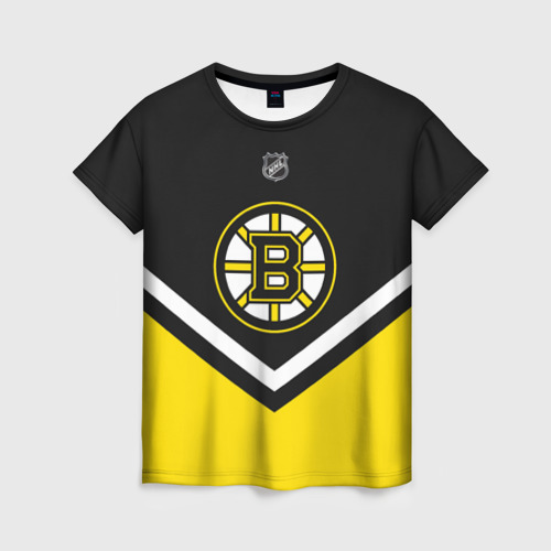 Женская футболка 3D с принтом Boston Bruins, вид спереди #2