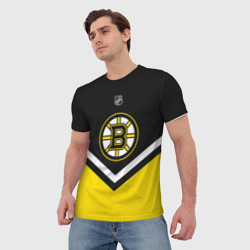 Мужская футболка 3D Boston Bruins - фото 2