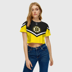 Женская футболка Crop-top 3D Boston Bruins - фото 2