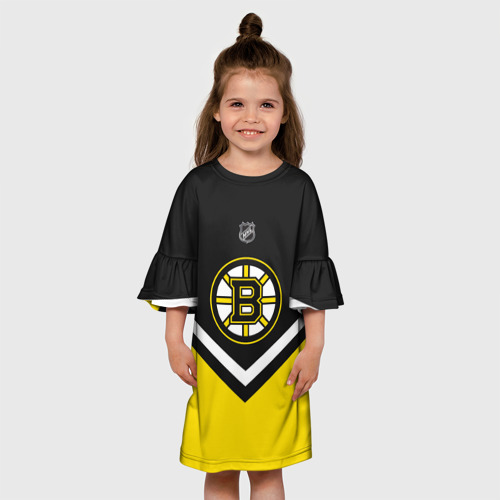 Детское платье 3D с принтом Boston Bruins, вид сбоку #3