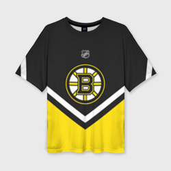 Женская футболка oversize 3D Boston Bruins