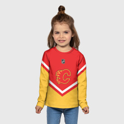 Детский лонгслив 3D Calgary Flames эмблема - фото 2