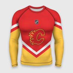 Мужской рашгард 3D Calgary Flames эмблема